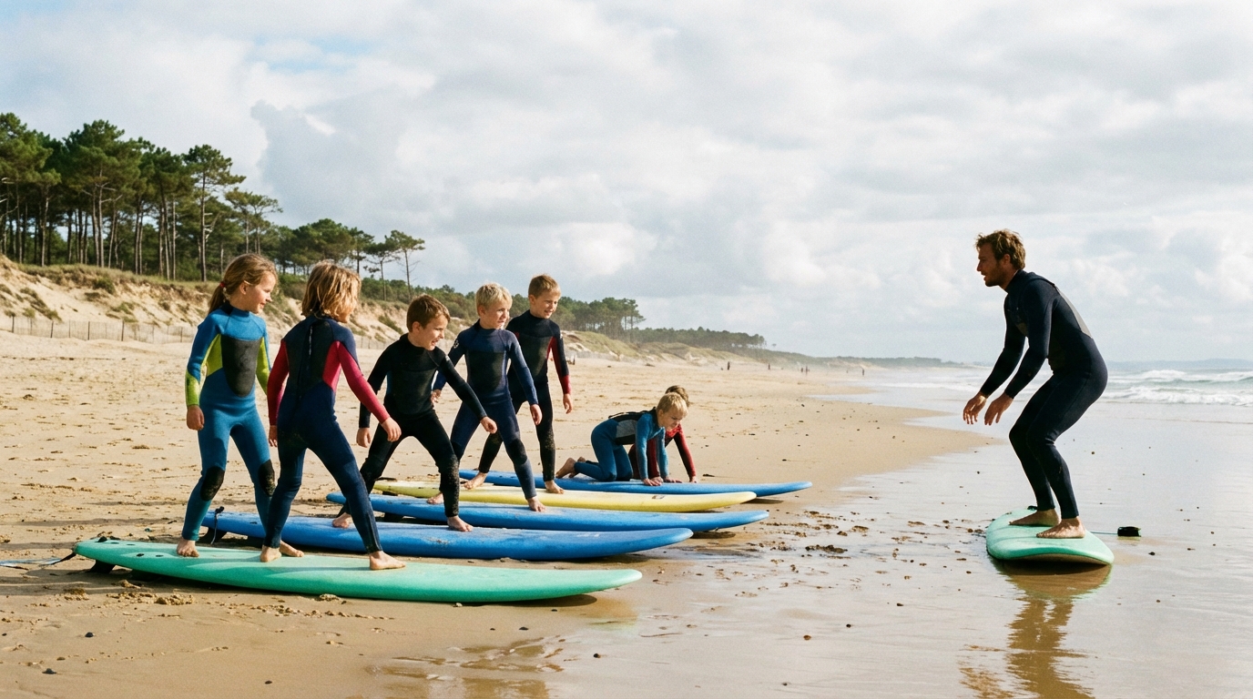 Read more about the article Cours de surf enfant Moliets | À quel âge débuter ?